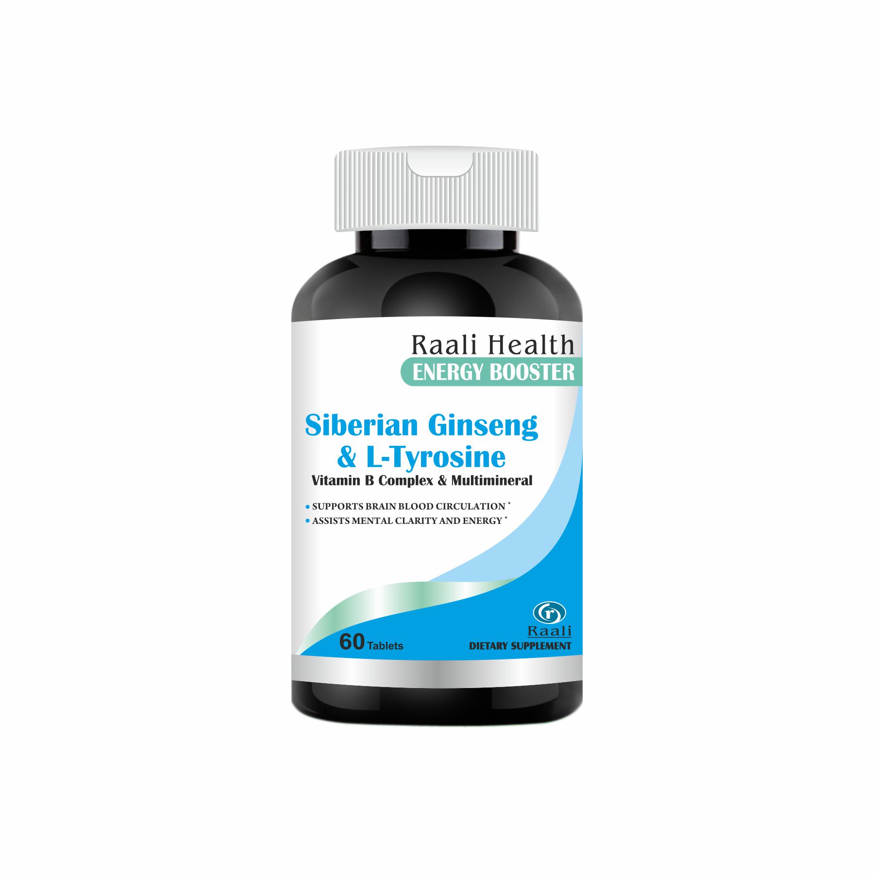 Siberian ginseng,& L-tyrosine, support brain health, Blod circulation,